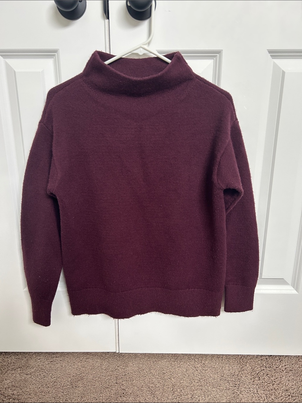 Ann Taylor Plum Mock Neck Sweater